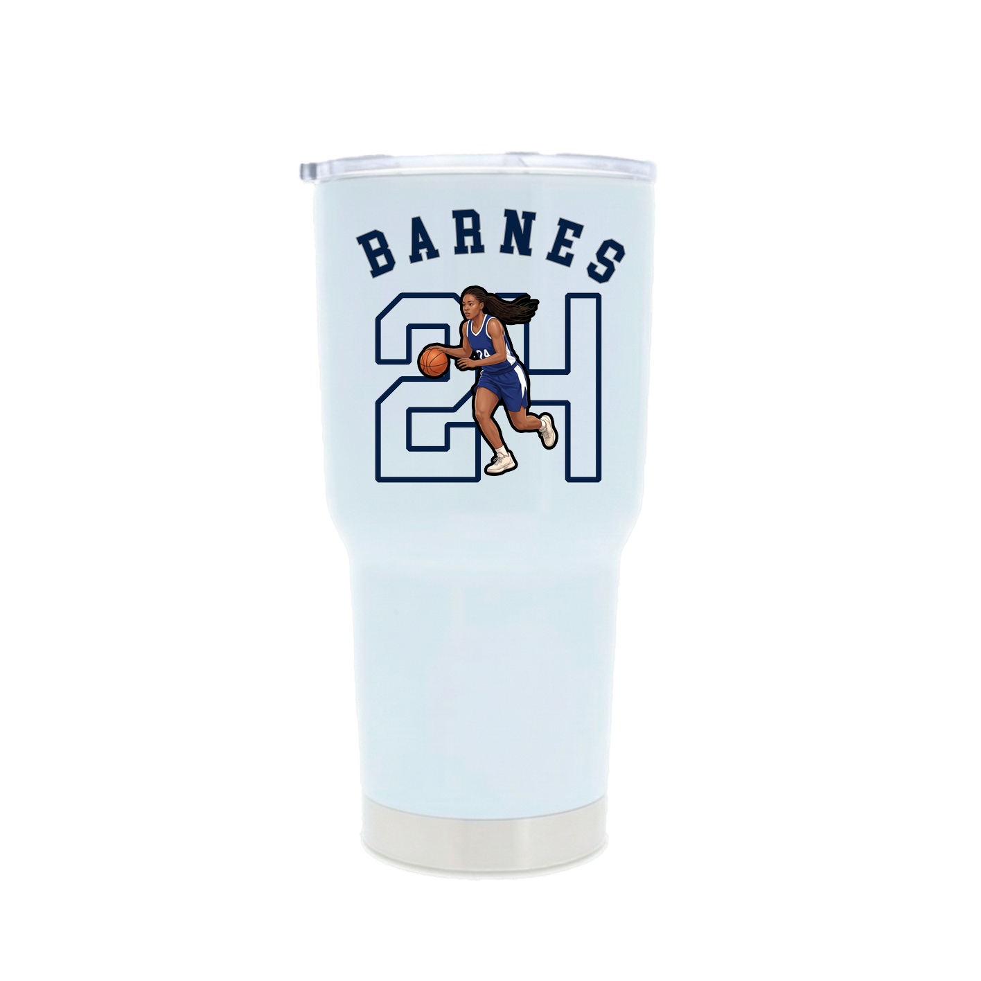 30oz Stainless Steel Tumbler — Shirsey Arch in White