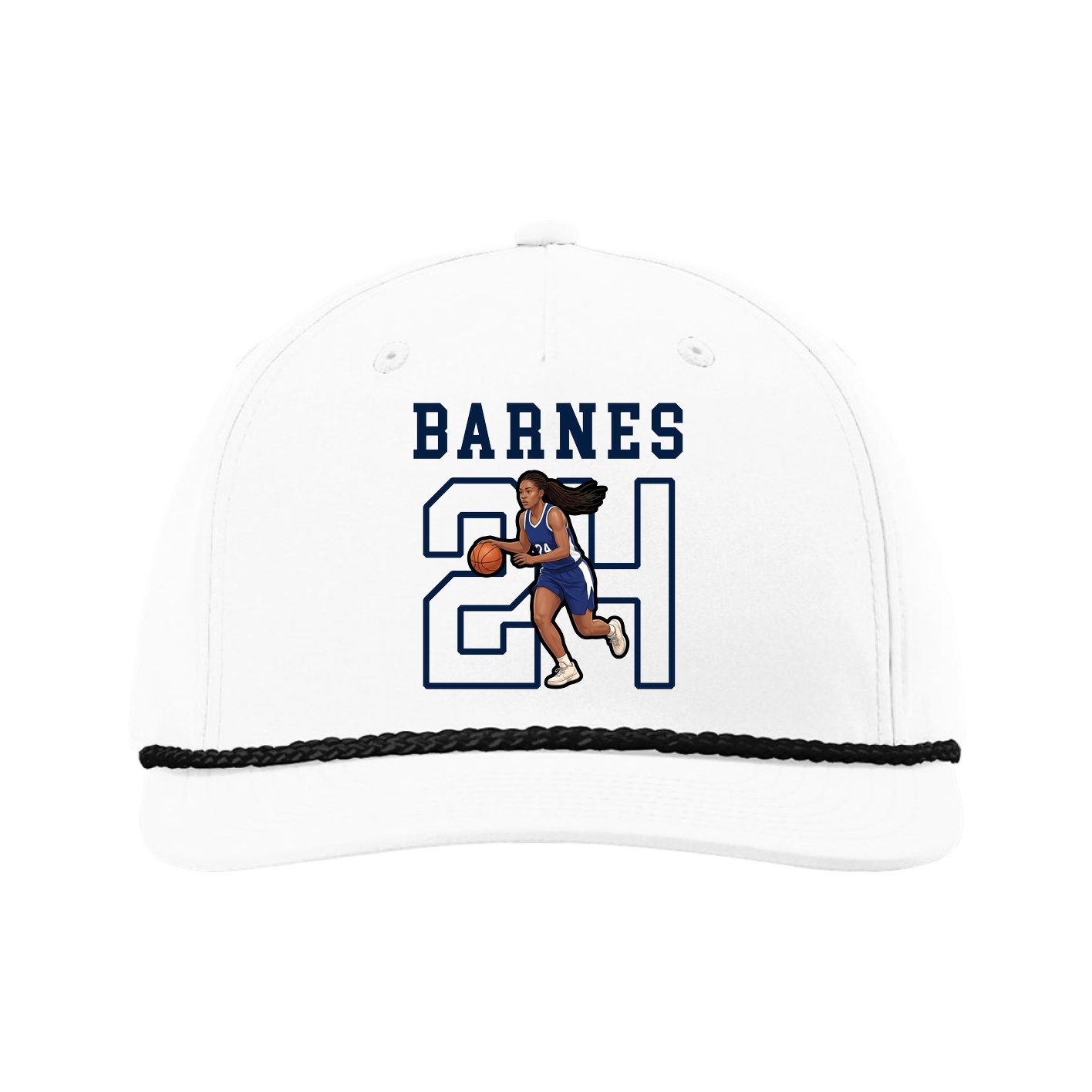 Five-Panel Classic Rope Cap — Shirsey in White