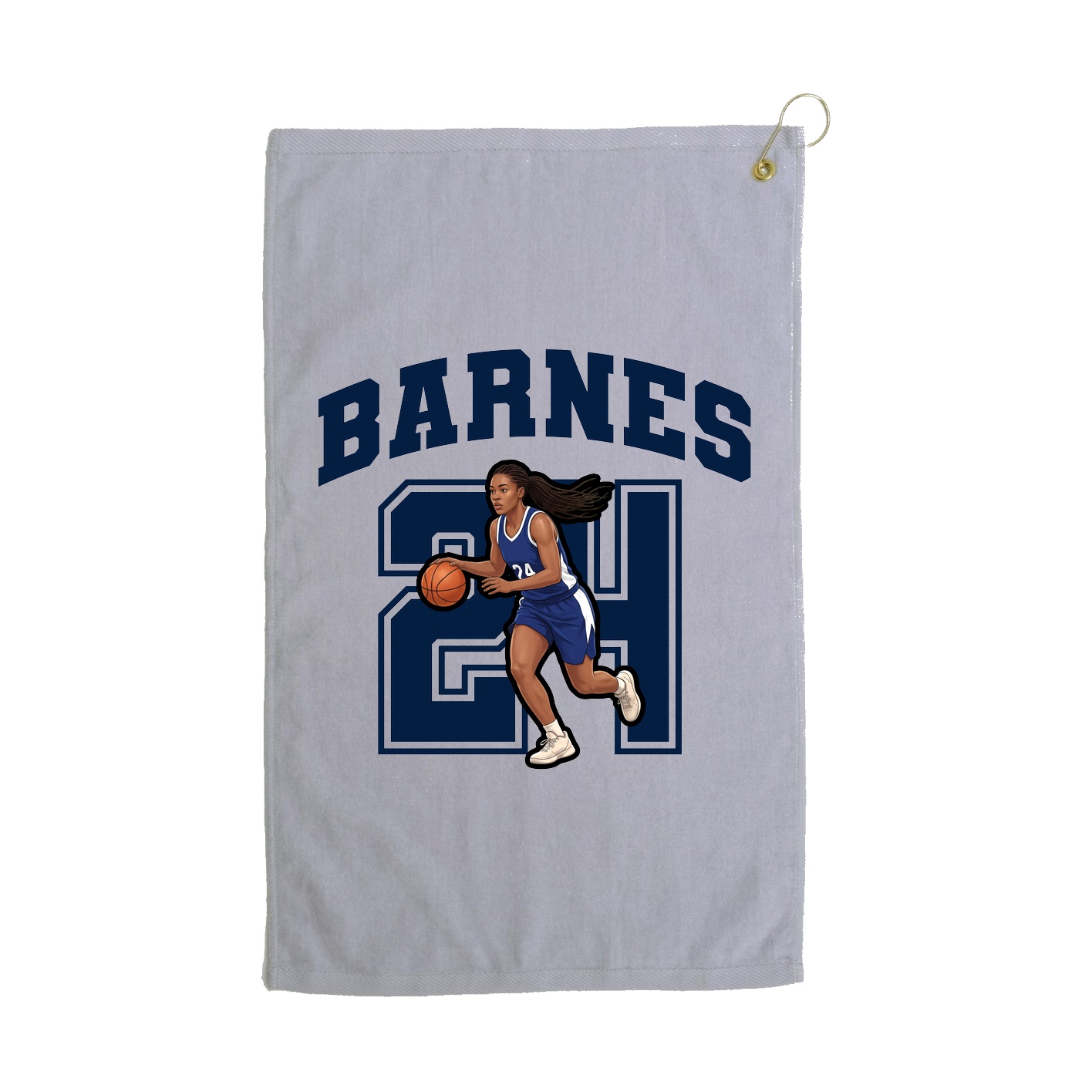 Golf Towel — Number in Grey
