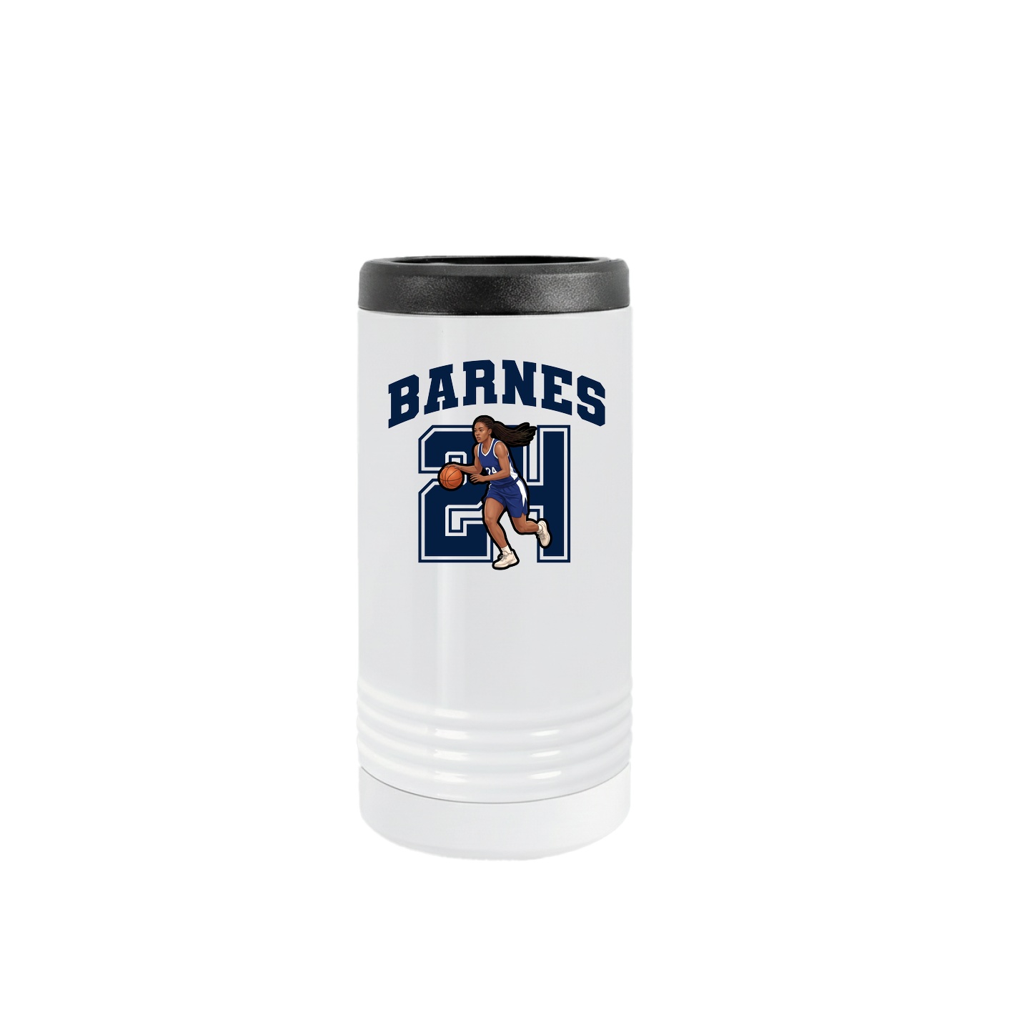 Slim Beverage Holder — Number in White
