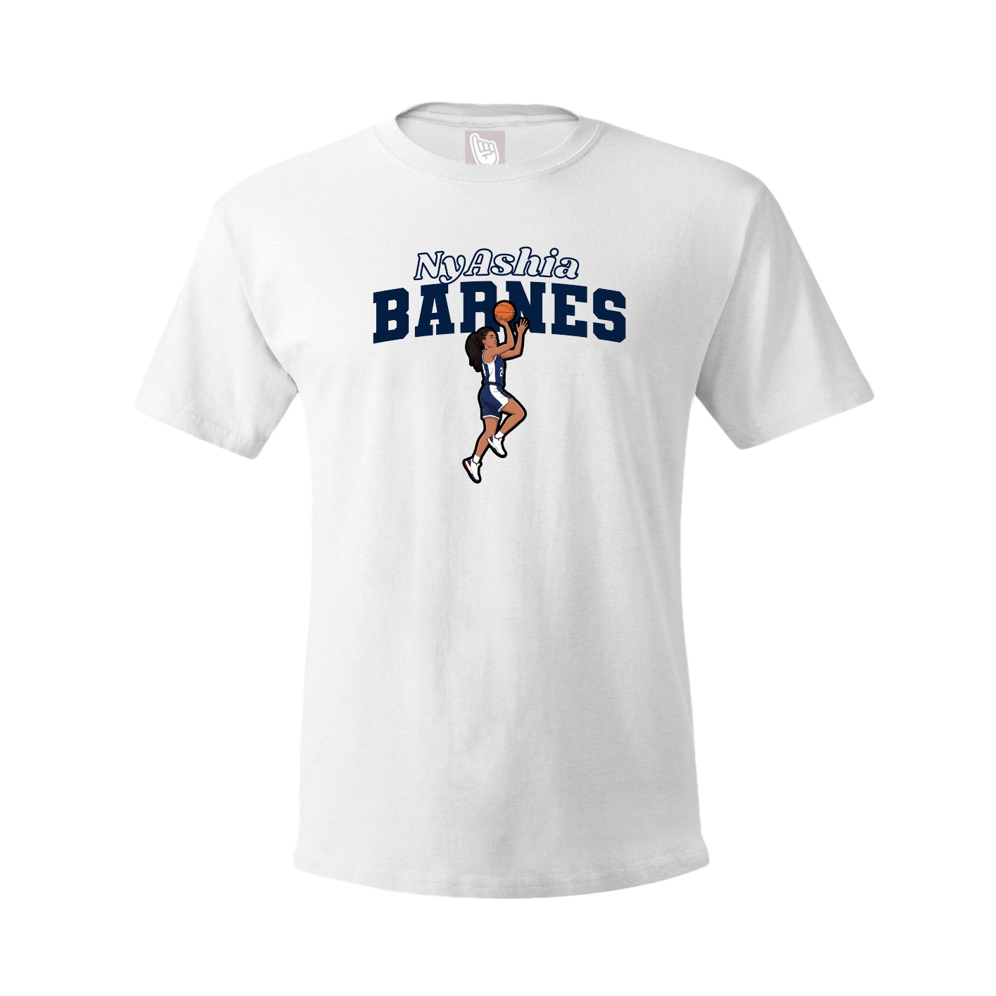 Youth Tee — Name Arch in White