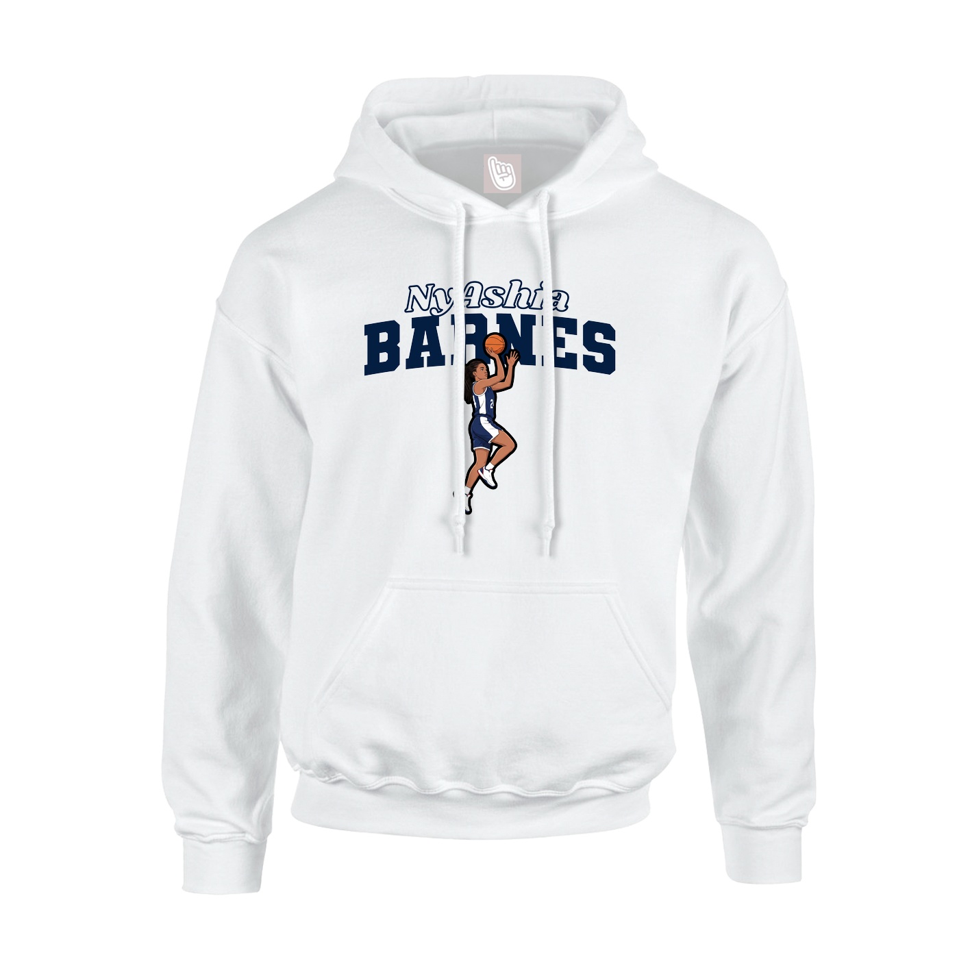 Hoodie — Name Arch in White