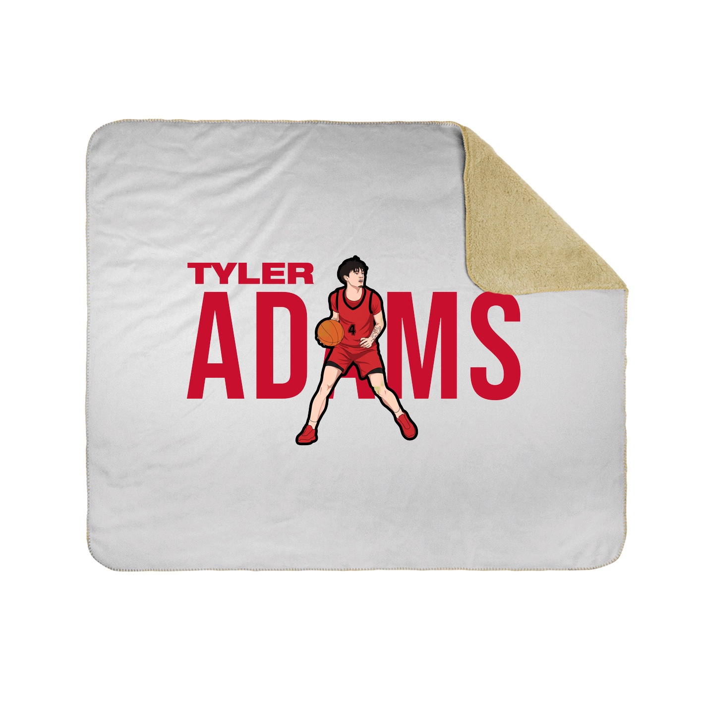 Throw Blanket — Player Name in White