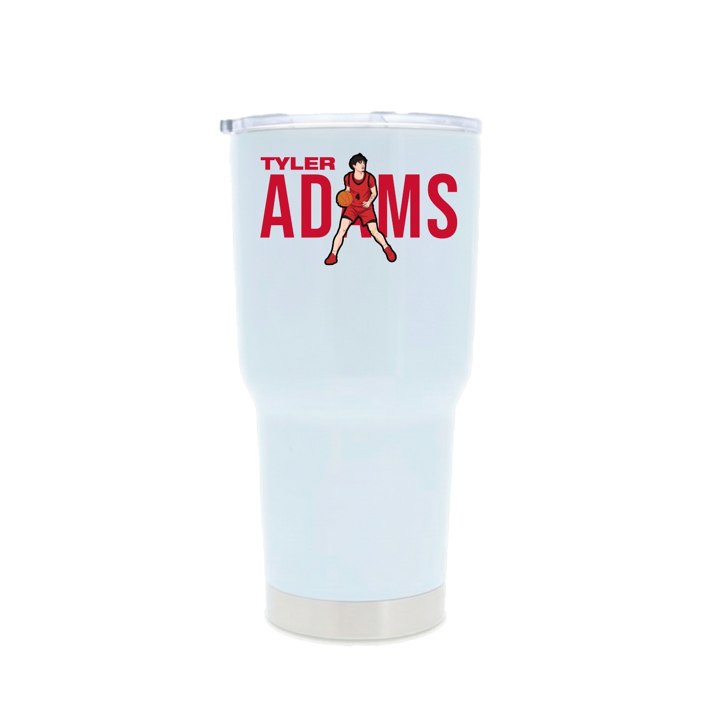 30oz Stainless Steel Tumbler — Player Name in White