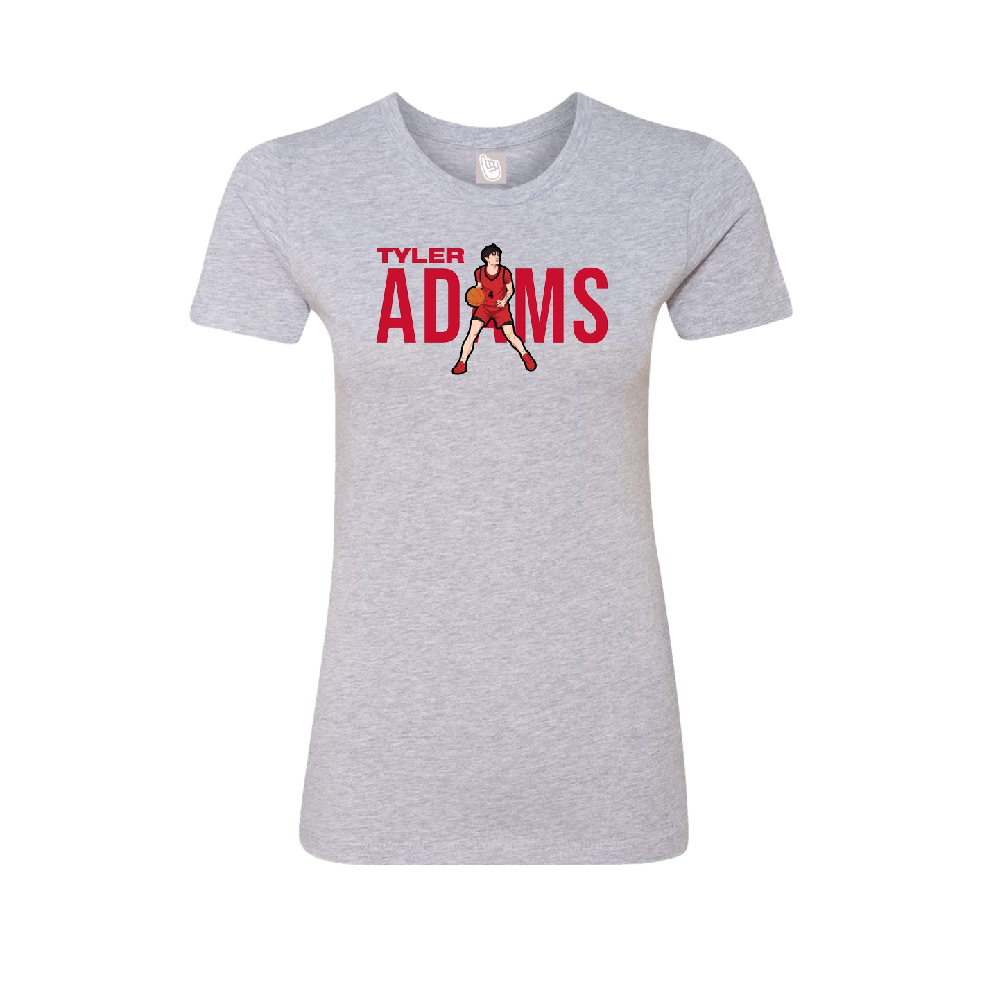 Womens Tee — Player Name in Grey