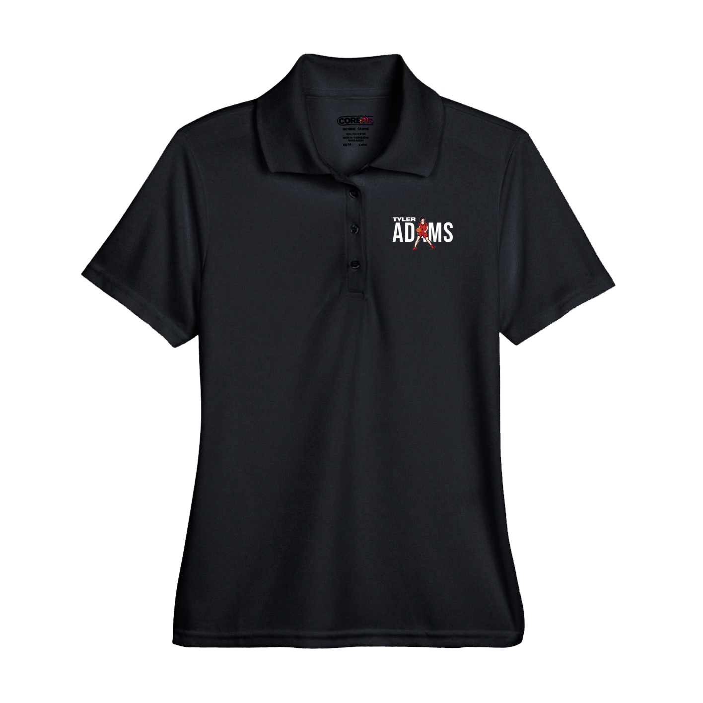 Performance Polo — Player Name in Black