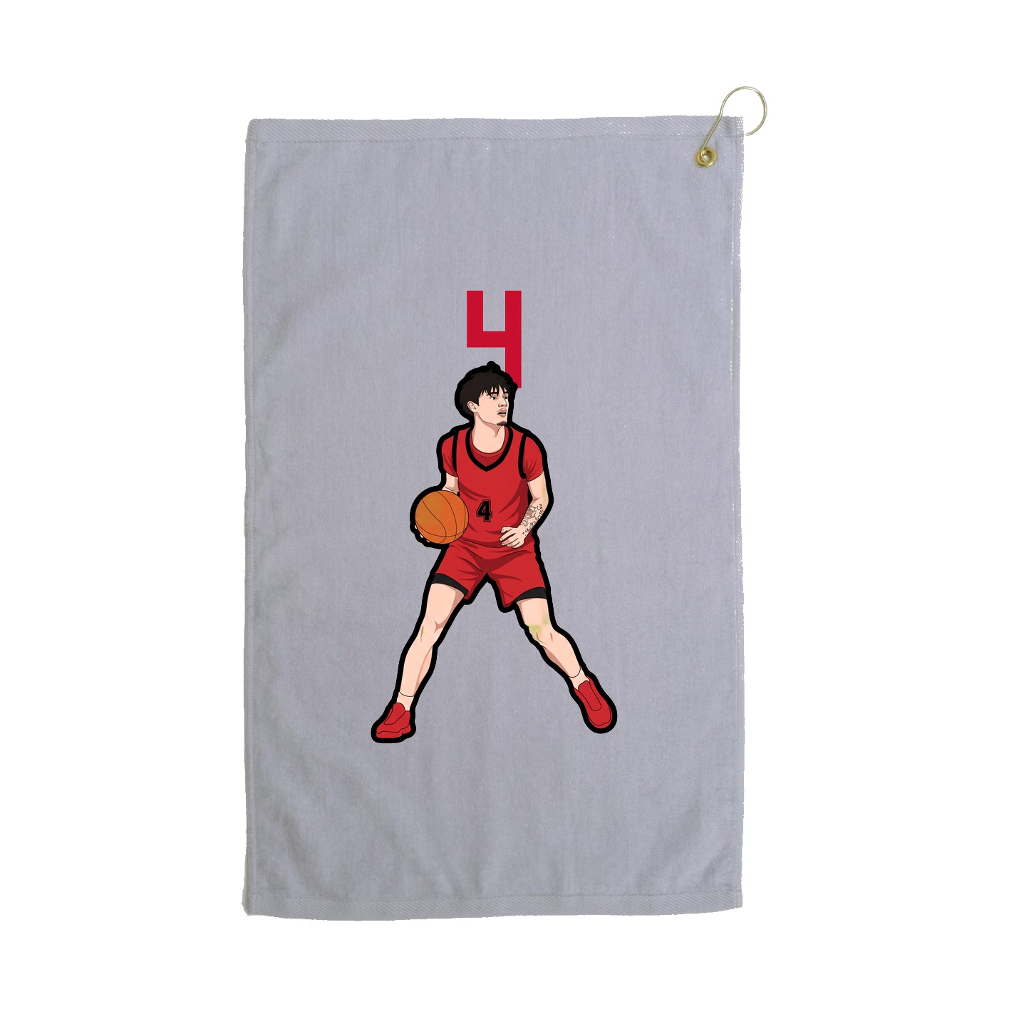 Golf Towel — Number Top in Grey