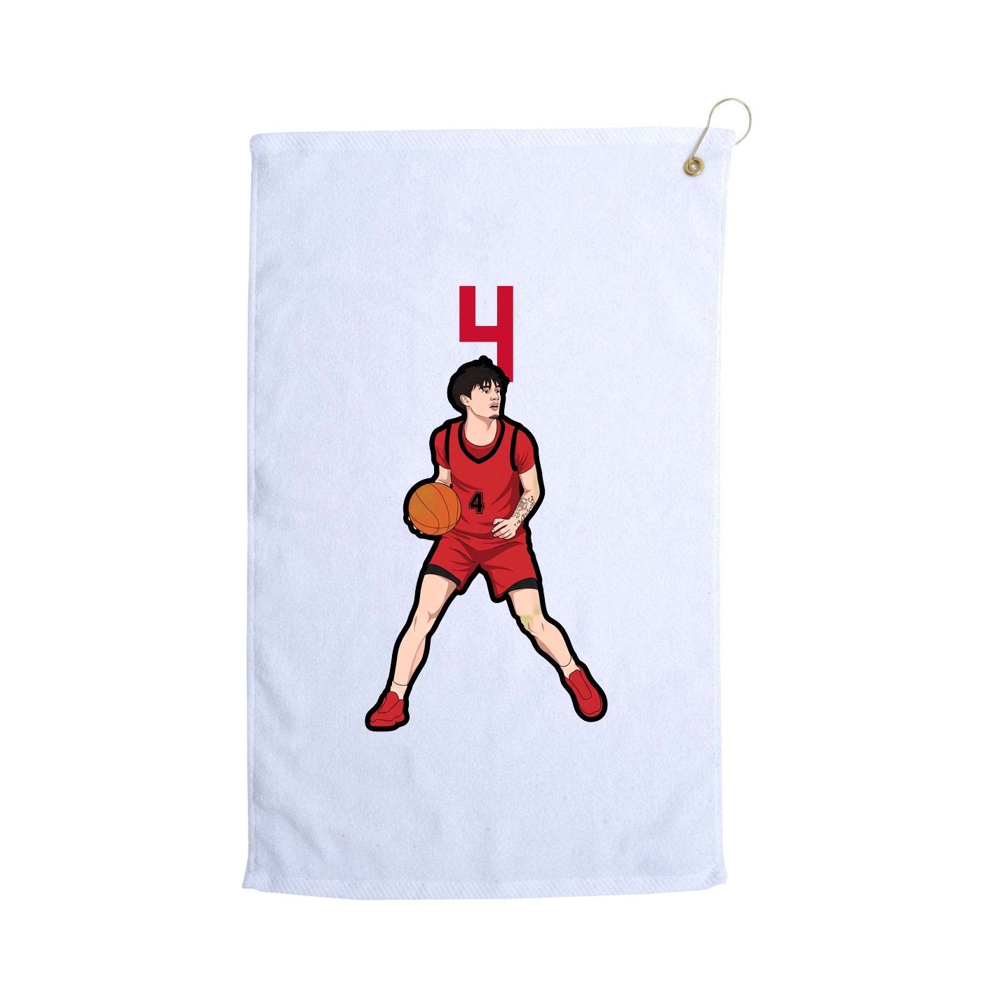 Golf Towel — Number Top in White