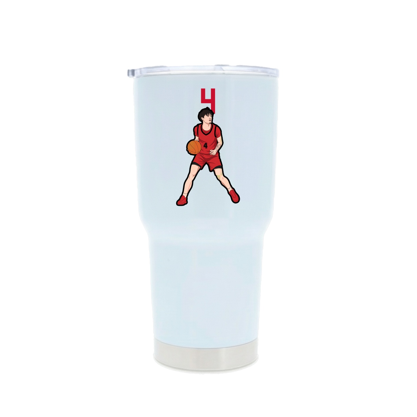 30oz Stainless Steel Tumbler — Number Top in White