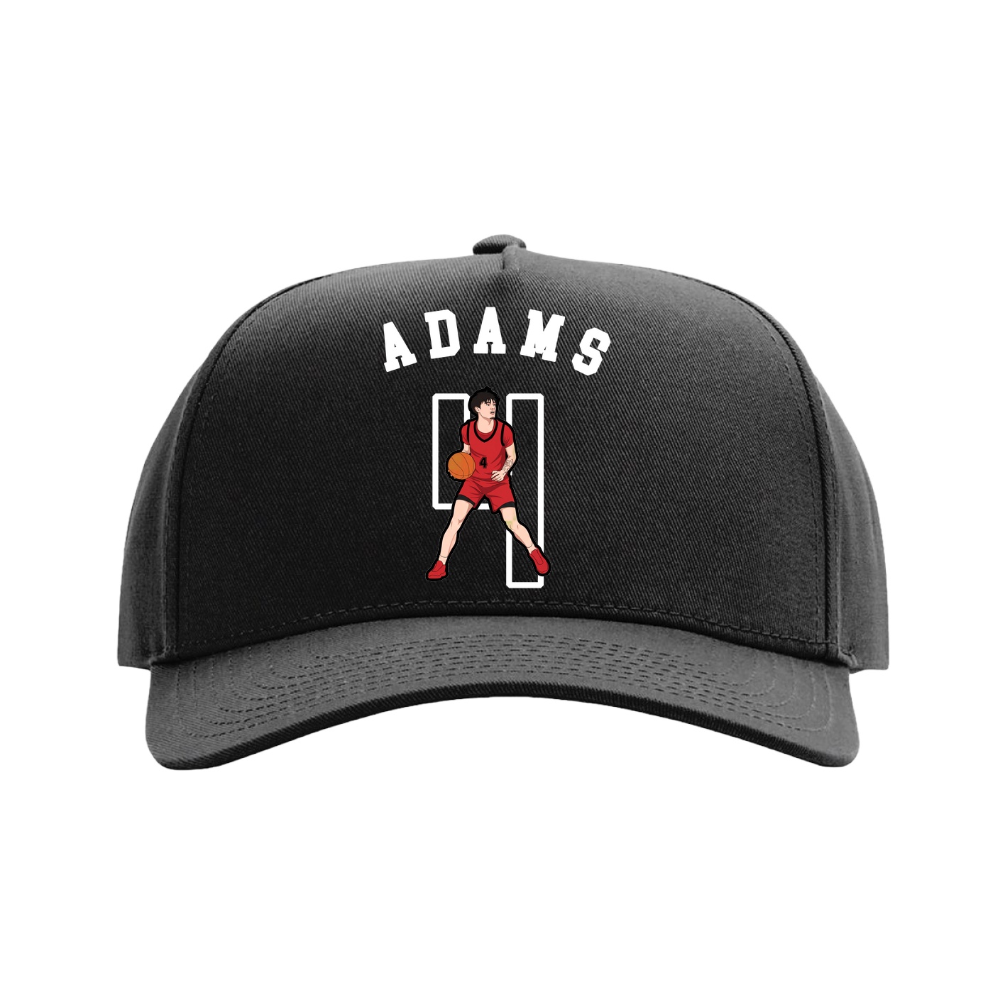 Full Fabric Five-Panel Champ Cap — Shirsey Arch in Black