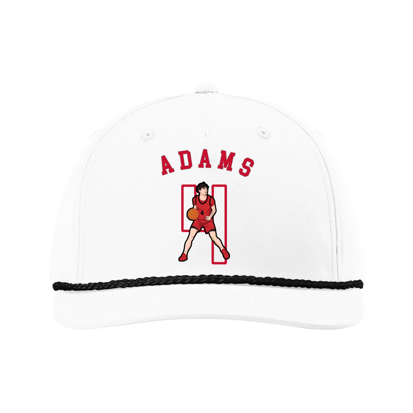 Five-Panel Classic Rope Cap — Shirsey Arch in White