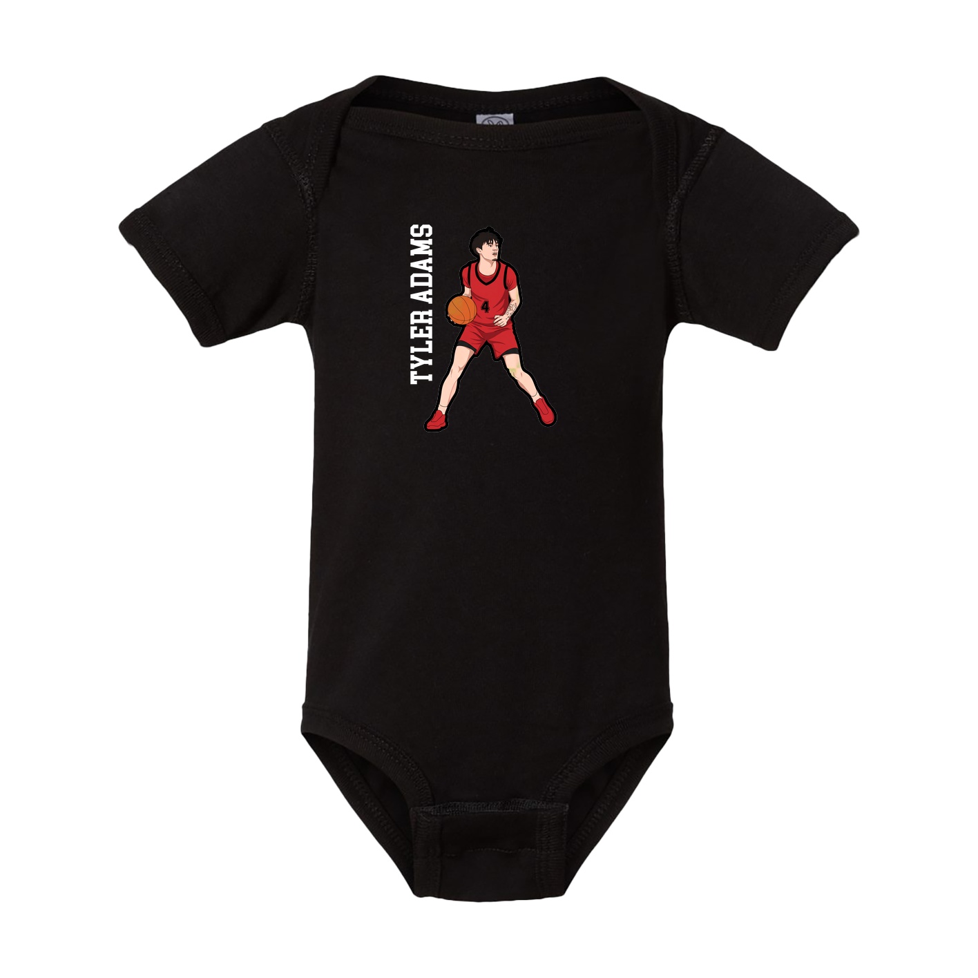 Baby Onesie — Name Vertical in Black