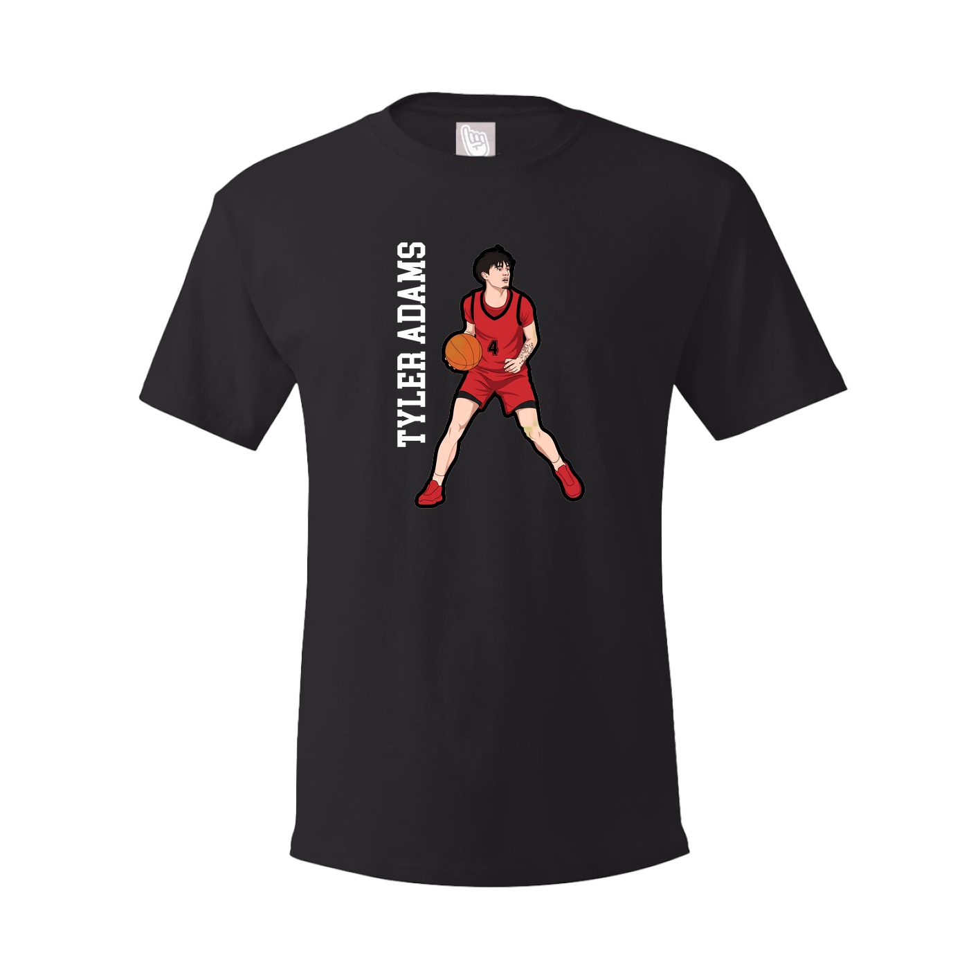 Youth Tee — Name Vertical in Black
