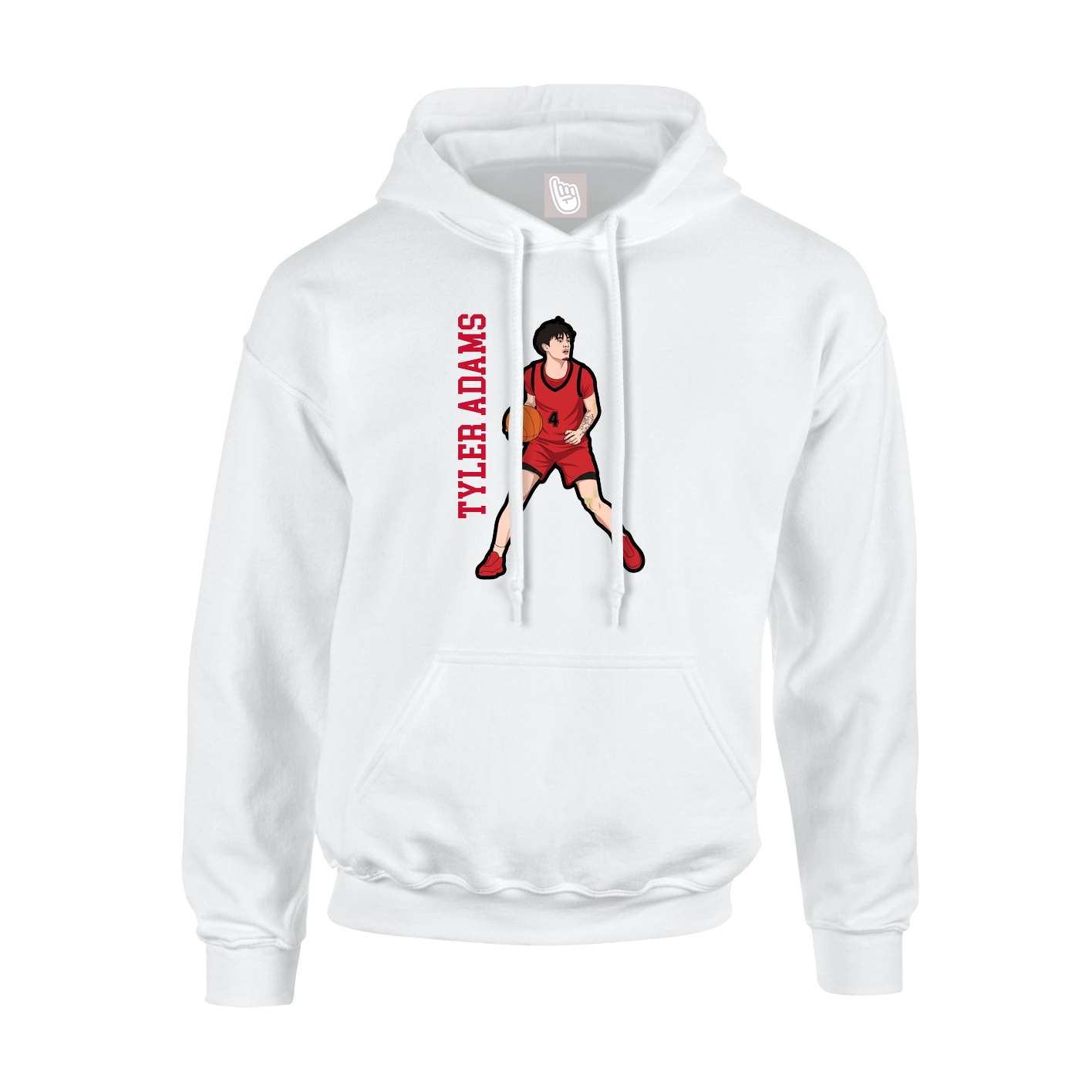 Hoodie — Name Vertical in White