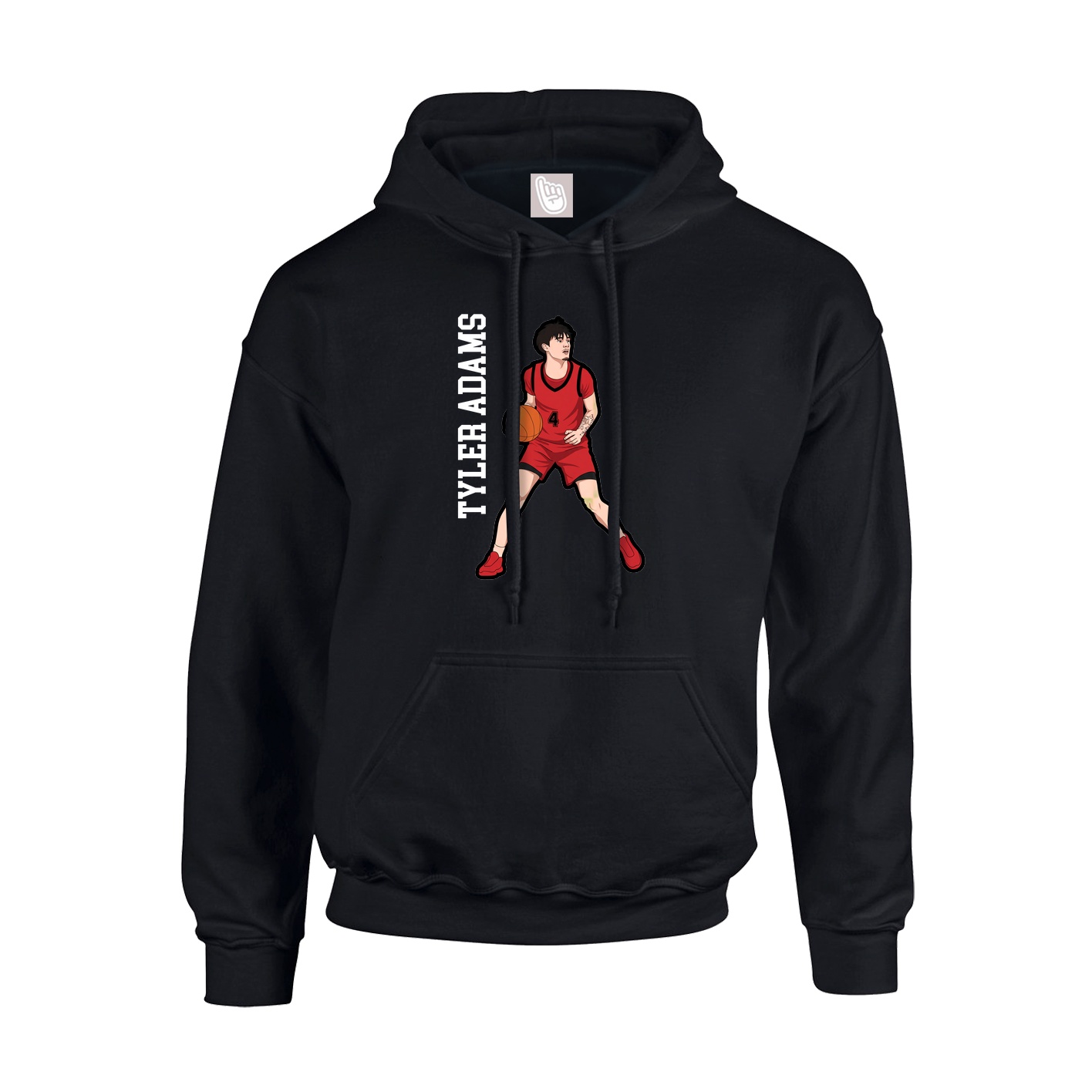 Youth Hoodie — Name Vertical in Black