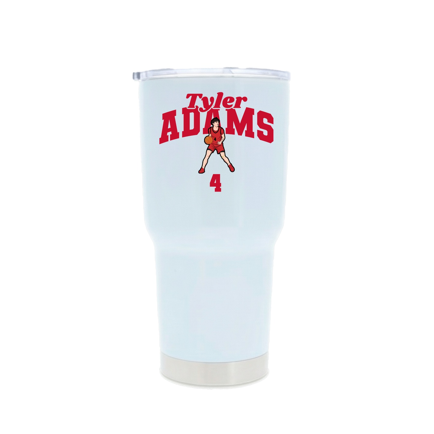 30oz Stainless Steel Tumbler — Signature Arch in White