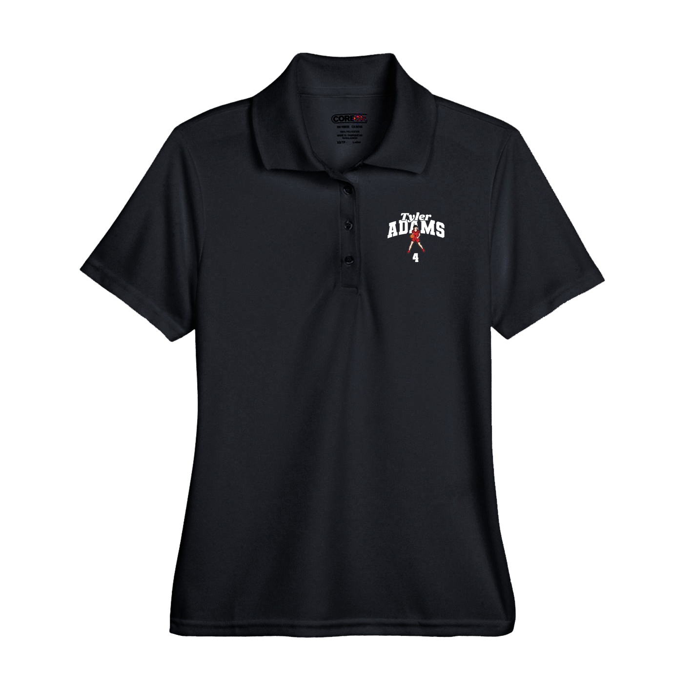 Performance Polo — Signature Arch in Black