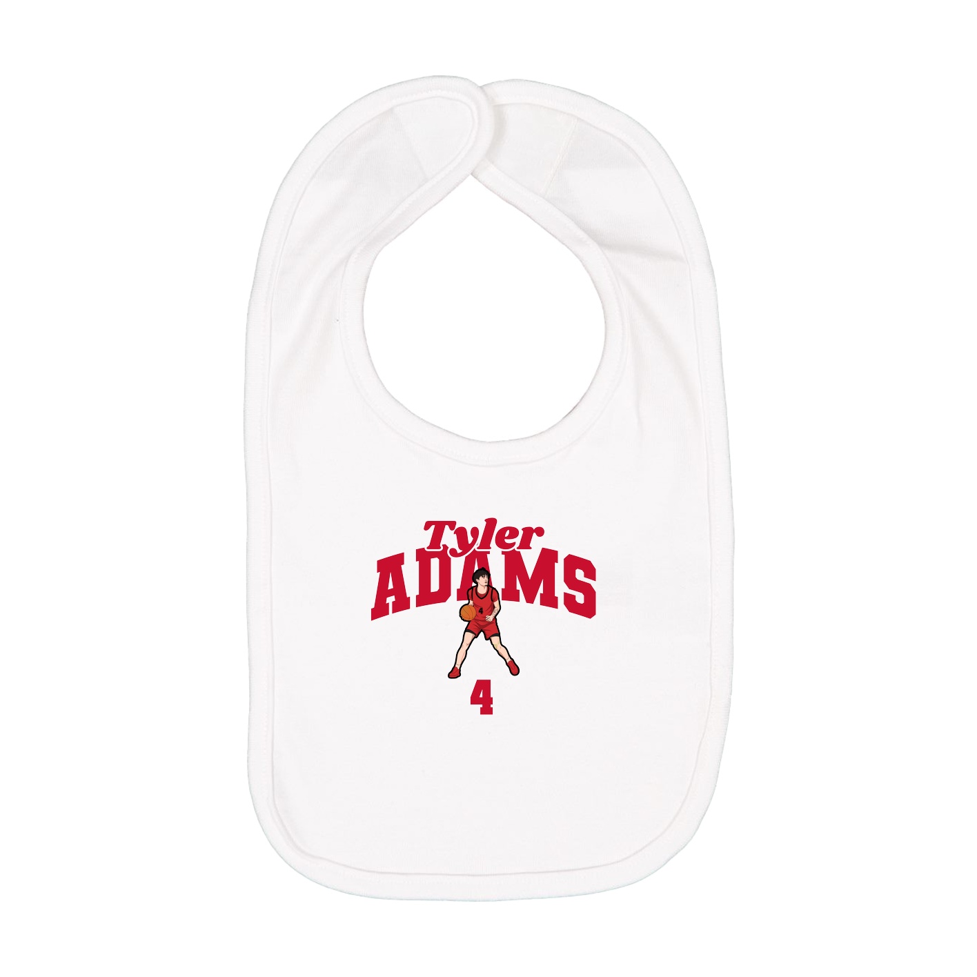 Infant Bib — Signature Arch in White