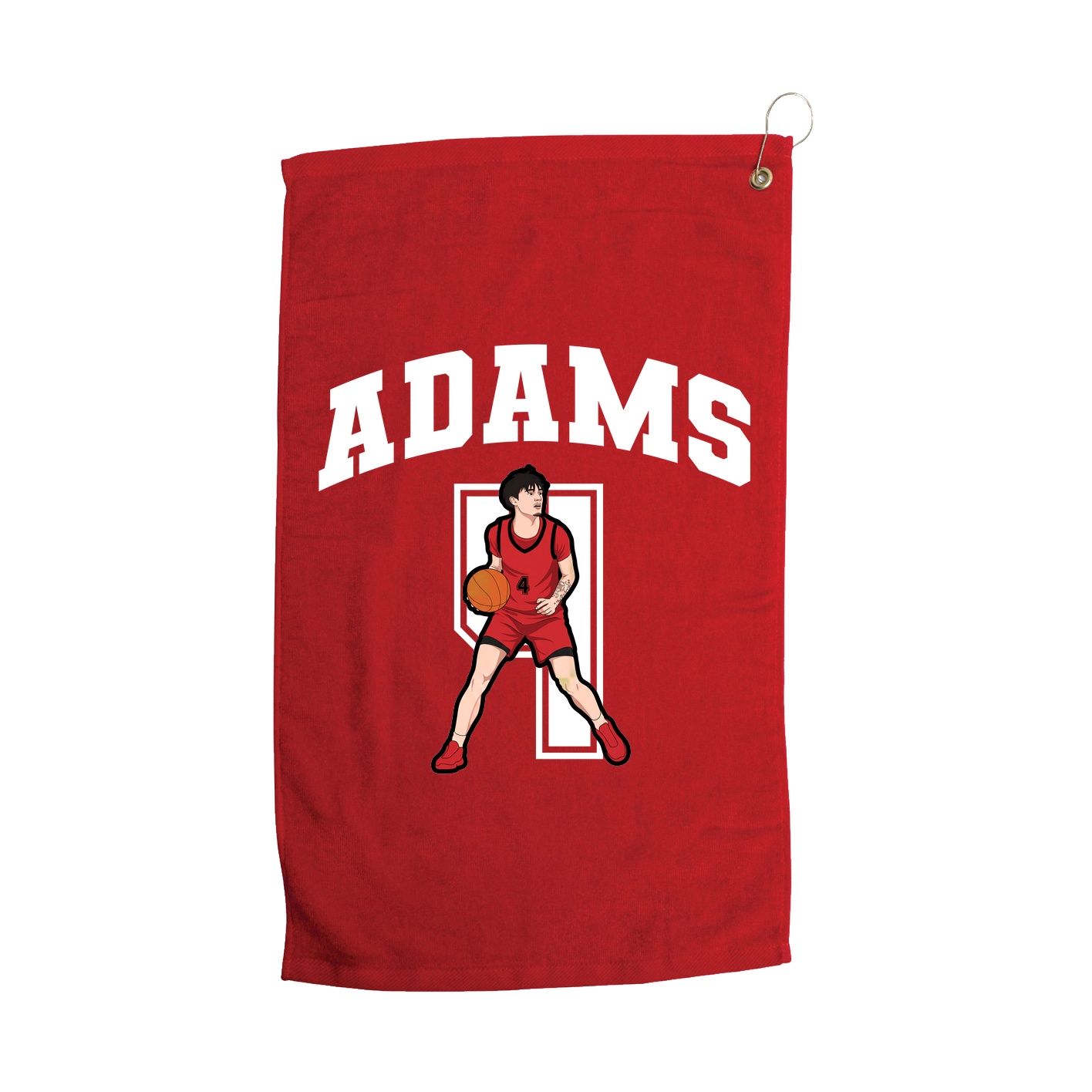 Golf Towel — Number in Red