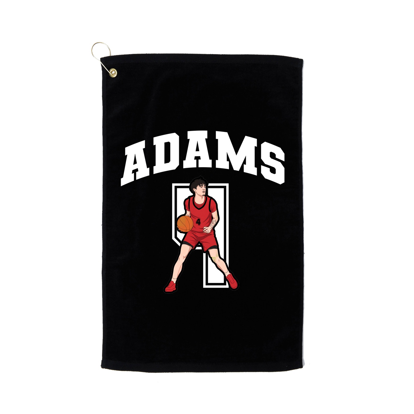 Golf Towel — Number in Black