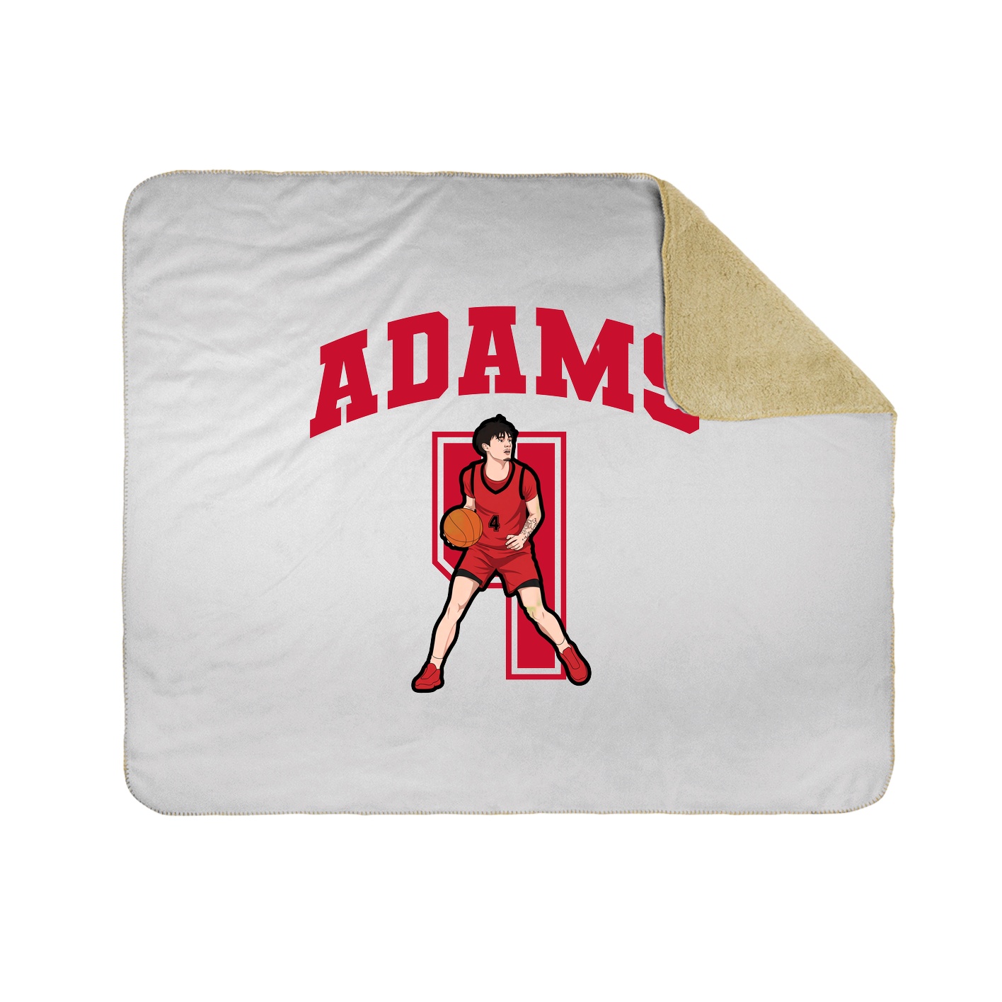 Throw Blanket — Number in White