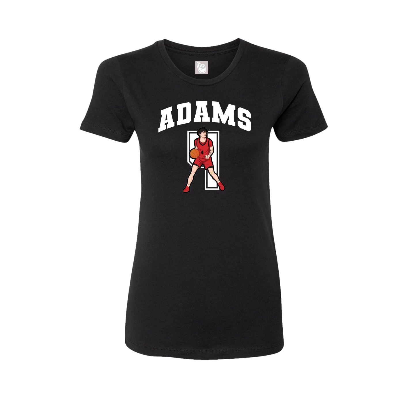 Womens Tee — Number in Black