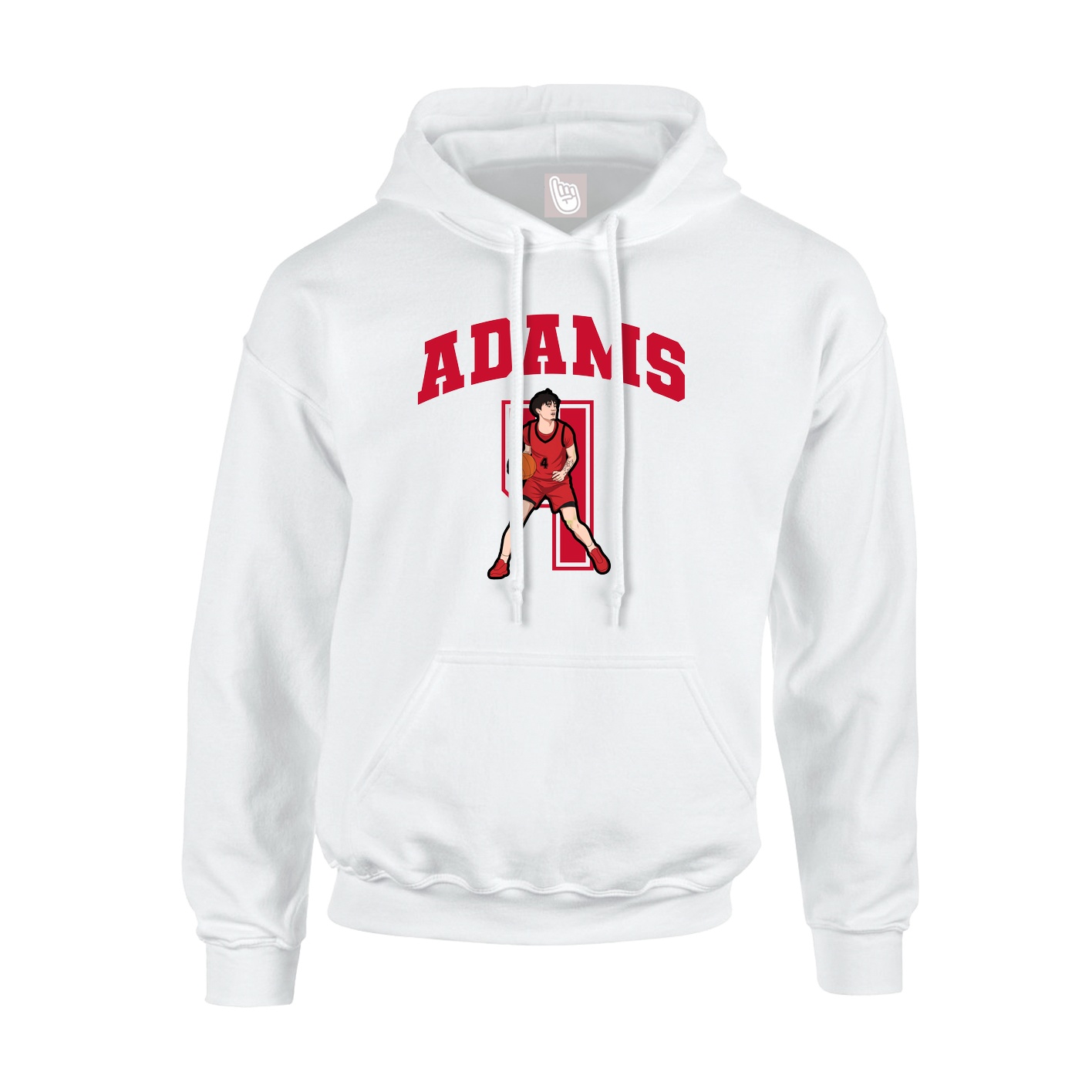 Youth Hoodie — Number in White
