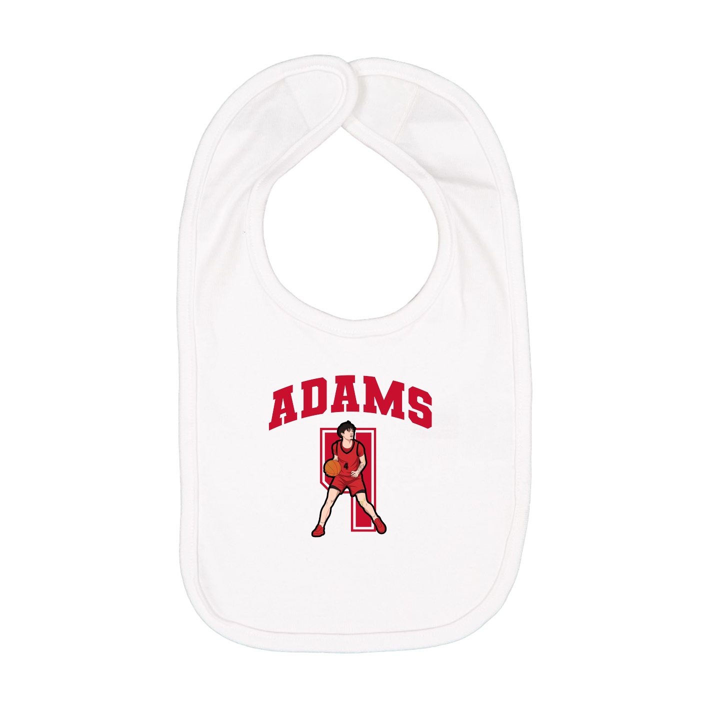 Infant Bib — Number in White