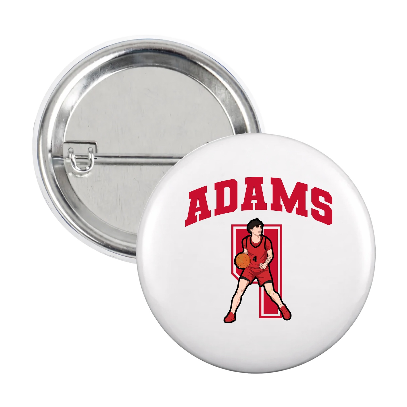 Game Day Button — Number in White