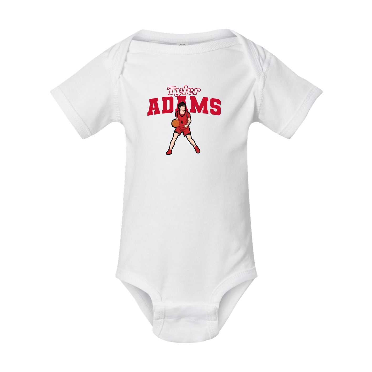 Baby Onesie — Name Arch in White
