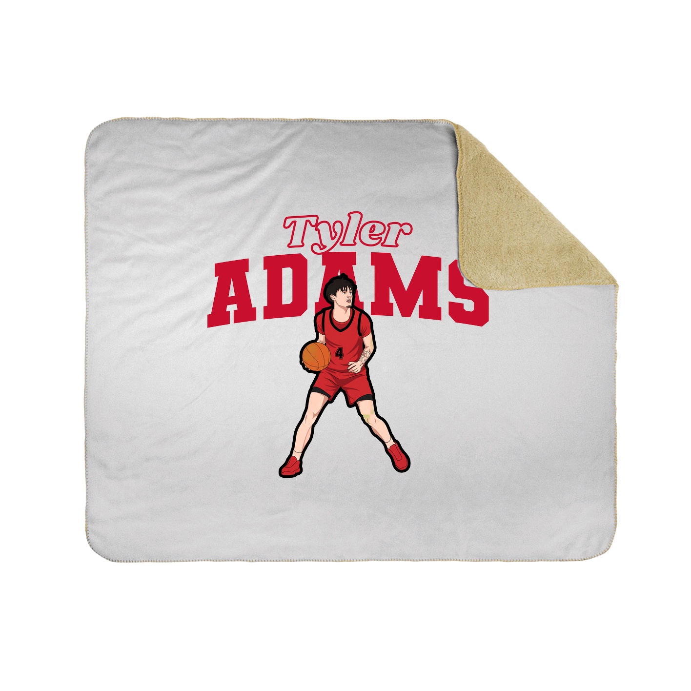 Throw Blanket — Name Arch in White