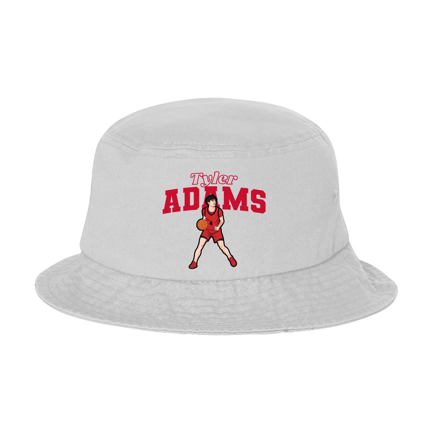 Bucket Cap — Name Arch in White