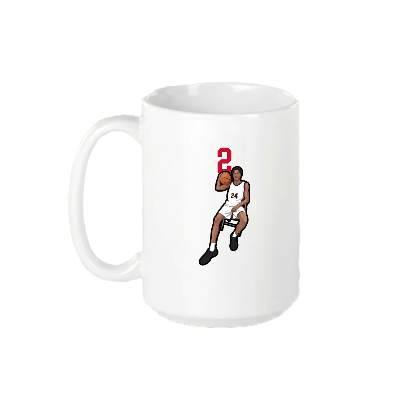 15oz Coffee Mug — Number Top in White