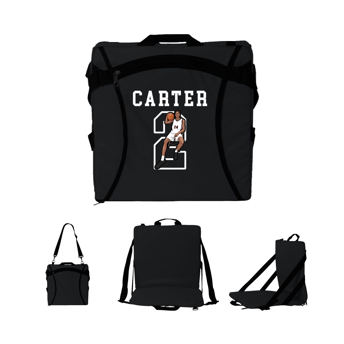 Folding Stadium Seat — Shirsey in Black