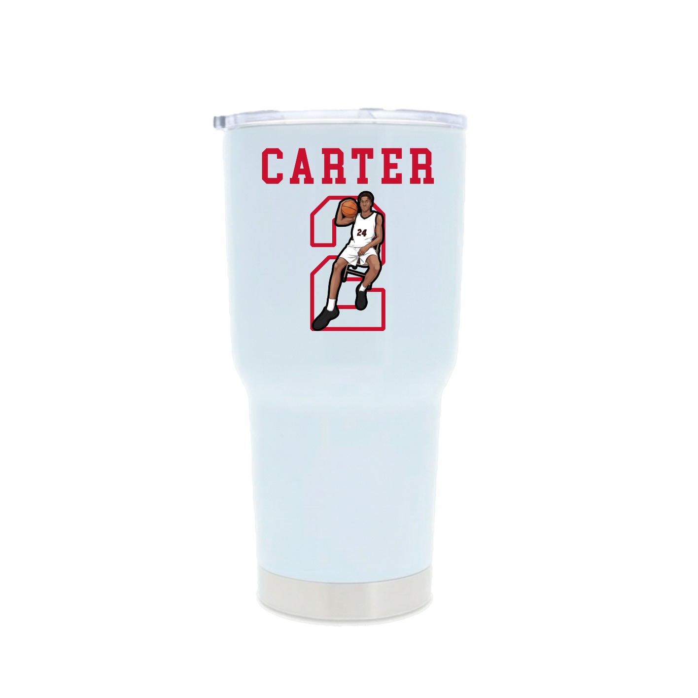 30oz Stainless Steel Tumbler — Shirsey in White