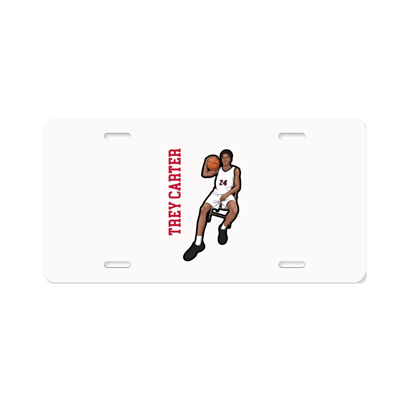 License Plate — Name Vertical in Classic