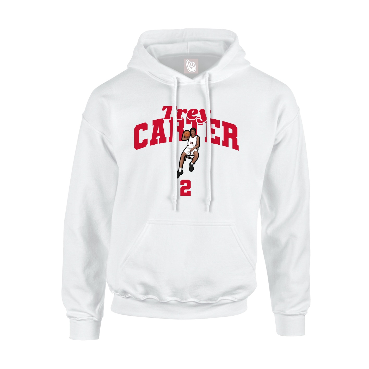 Hoodie — Signature Arch in White