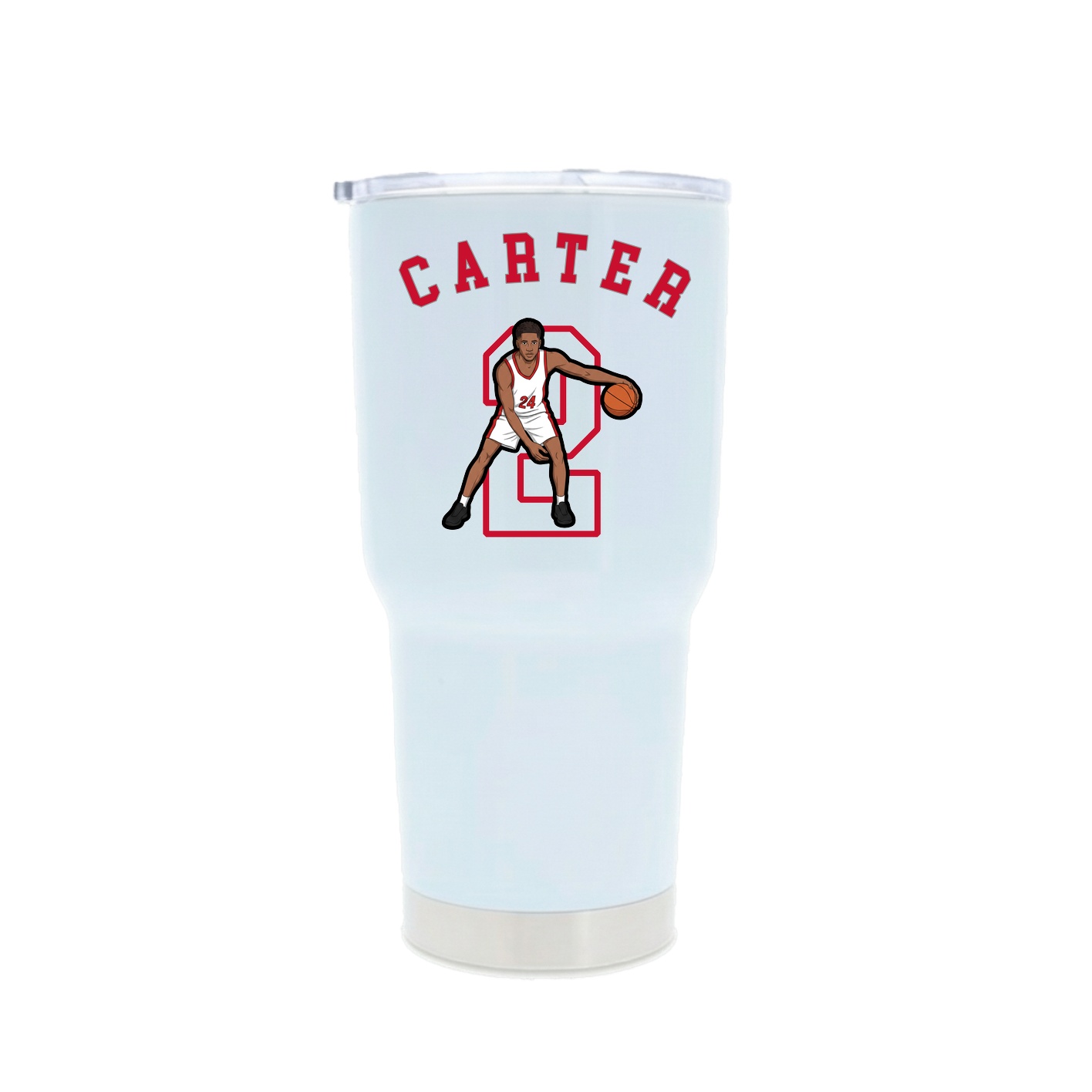 30oz Stainless Steel Tumbler — Shirsey Arch in White