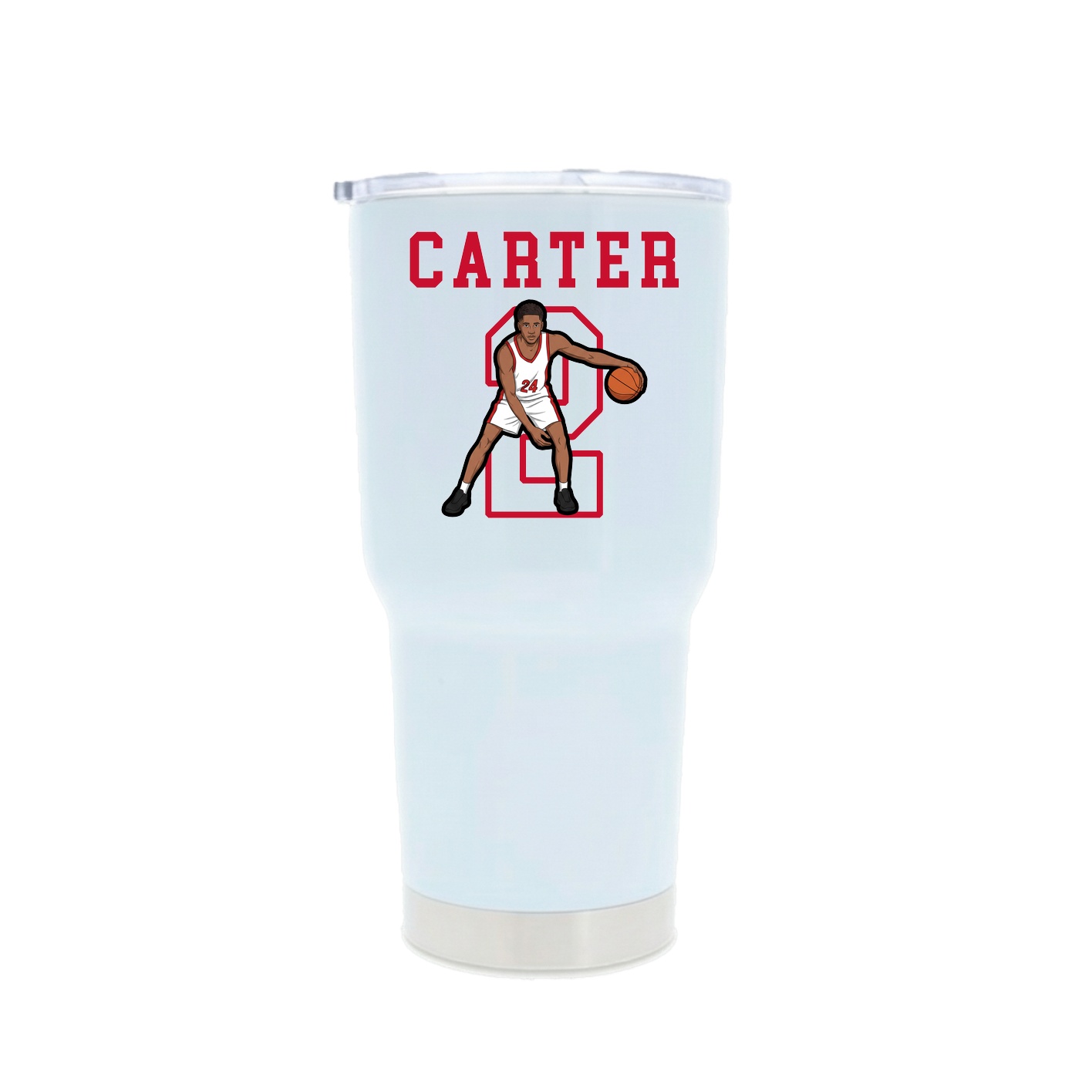 30oz Stainless Steel Tumbler — Shirsey in White