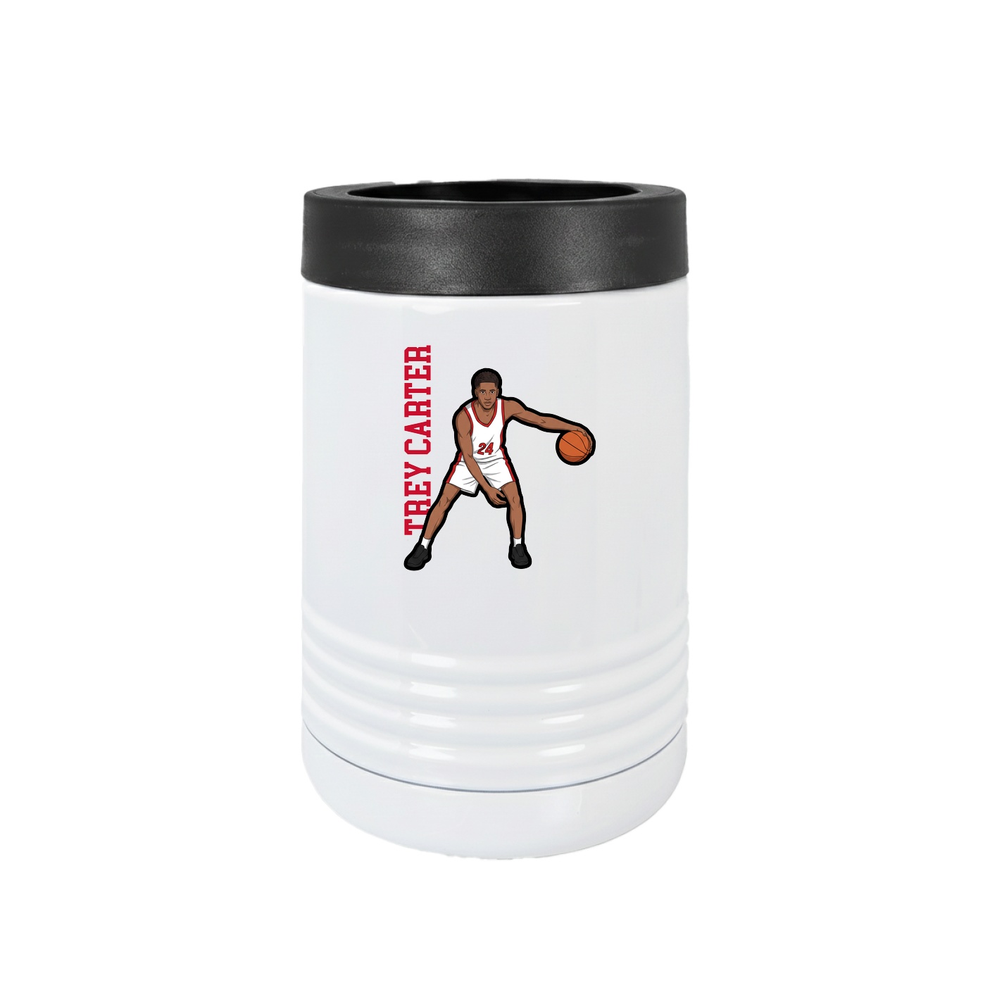 Beverage Holder — Name Vertical in White