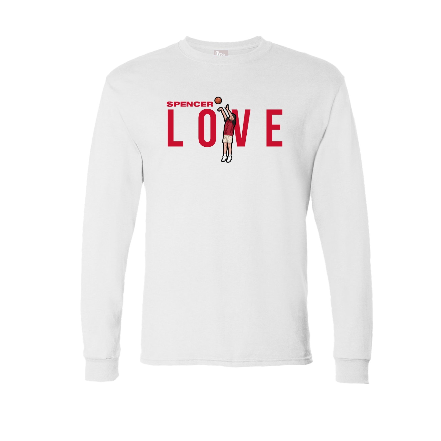 Long Sleeve Tee — Player Name in White