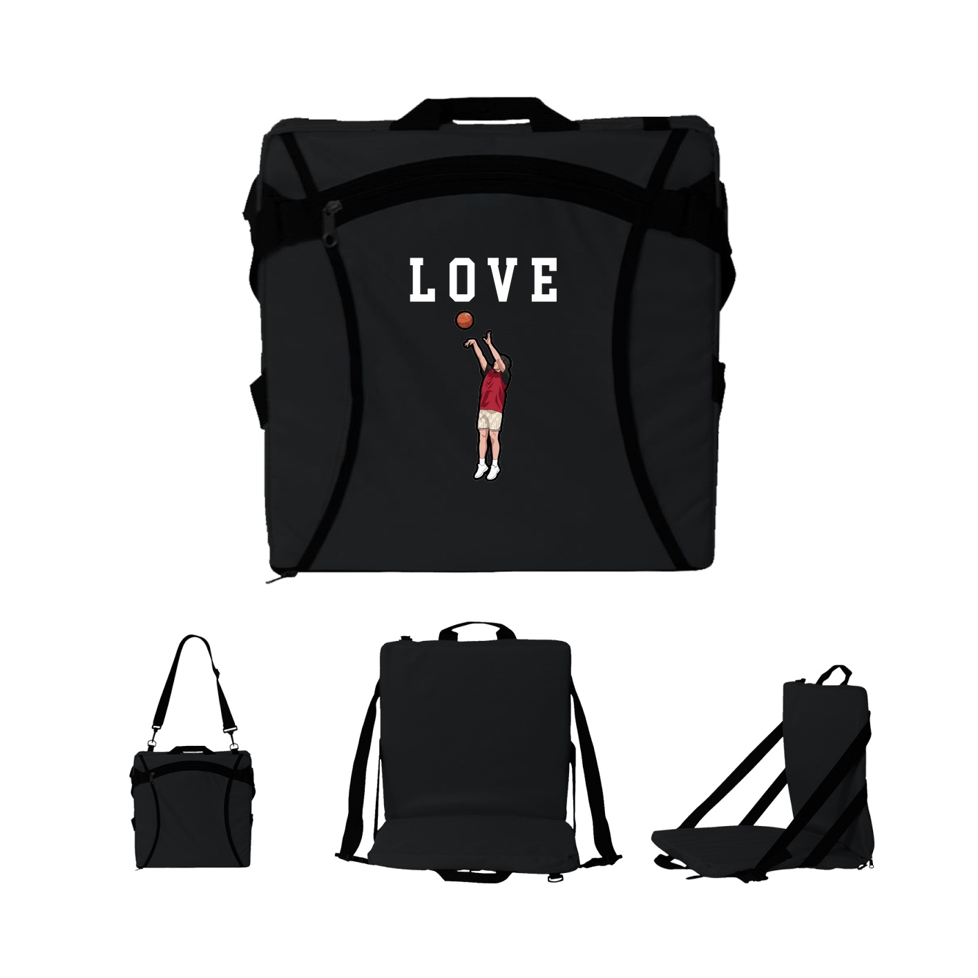 Folding Stadium Seat — Shirsey in Black