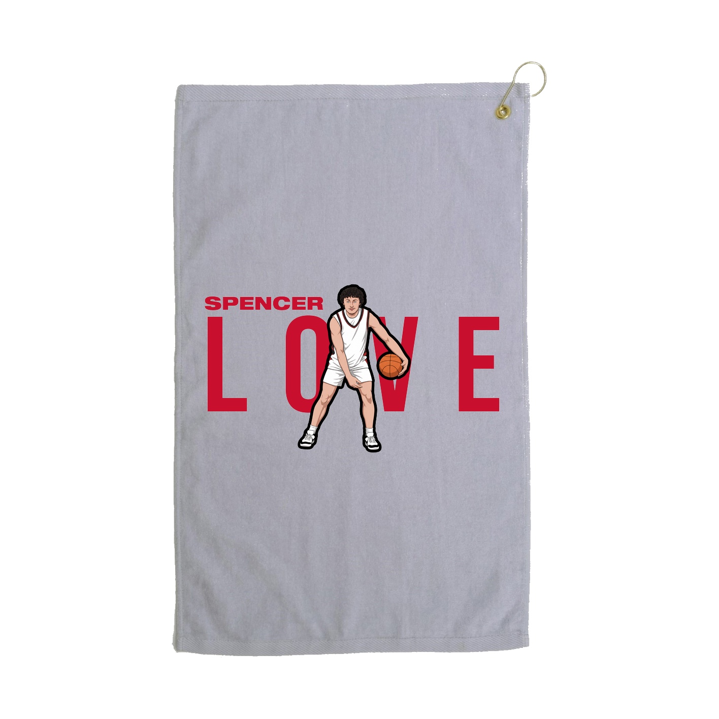 Golf Towel — Player Name in Grey