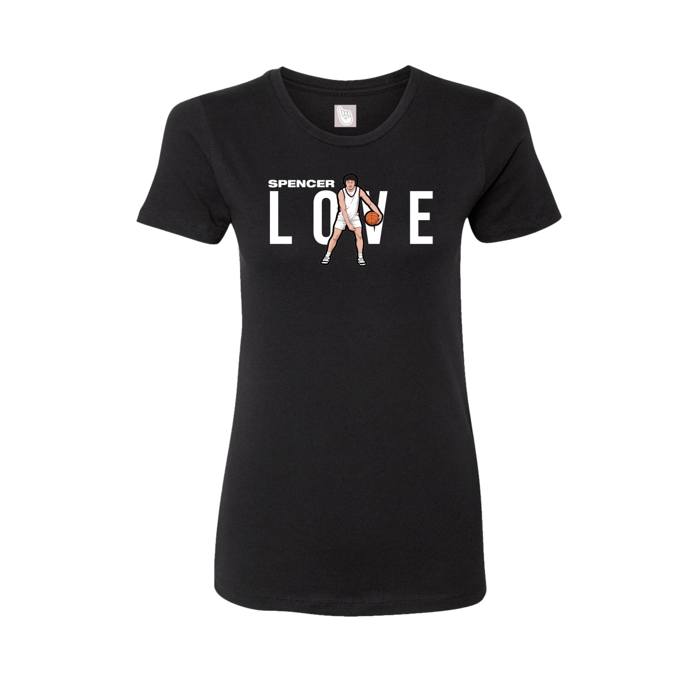 Fitted Women's Tee — Player Name in Black