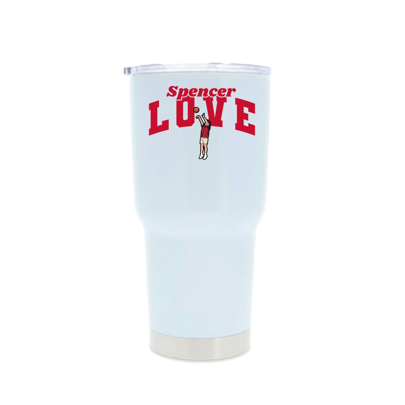 30oz Stainless Steel Tumbler — Signature Arch in White