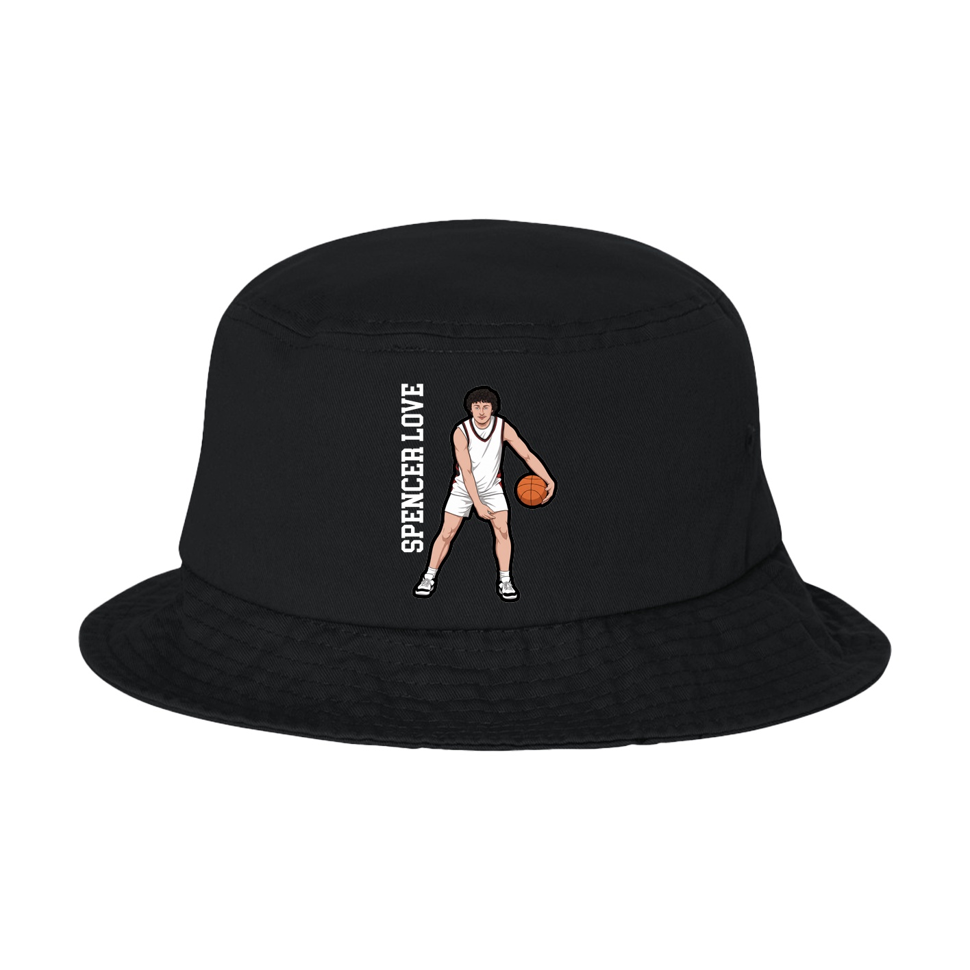 Bucket Cap — Name Vertical in Black