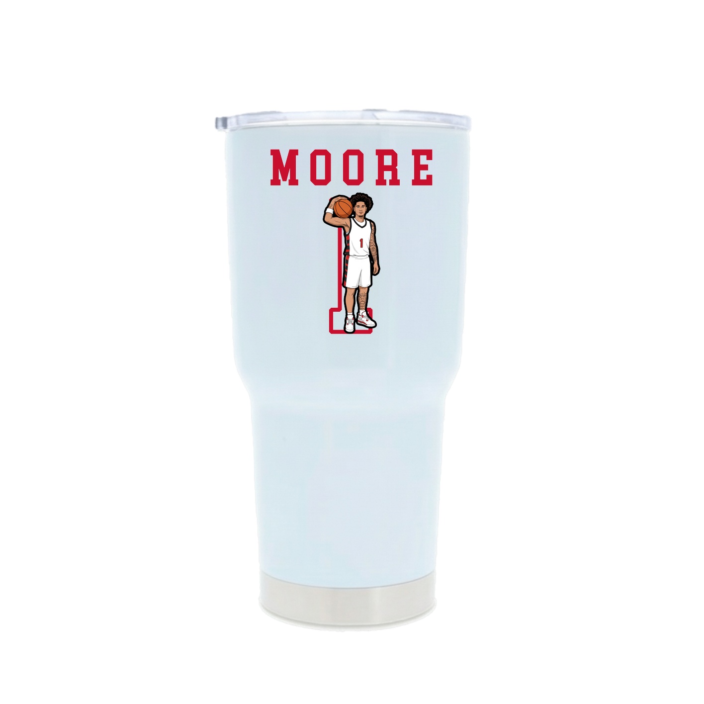 30oz Stainless Steel Tumbler — Shirsey in White