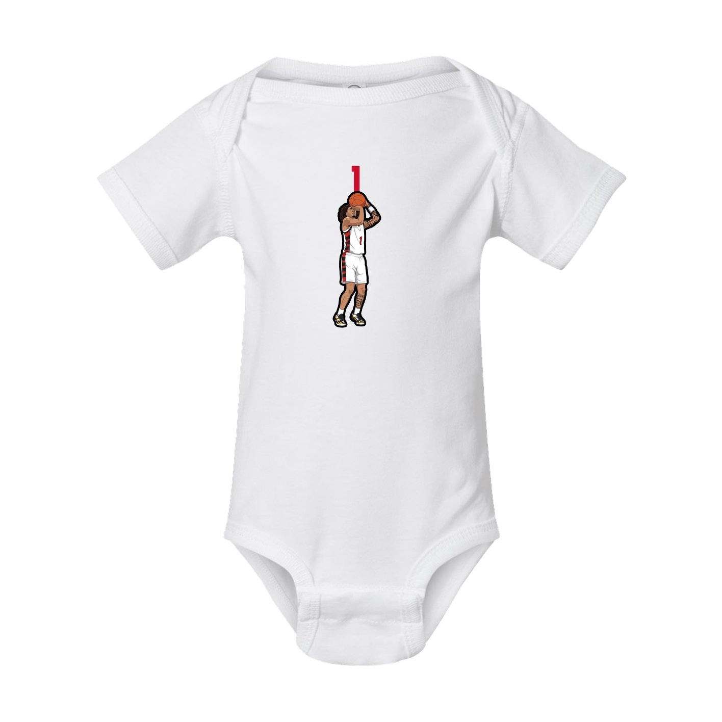 Baby Onesie — Number Top in White