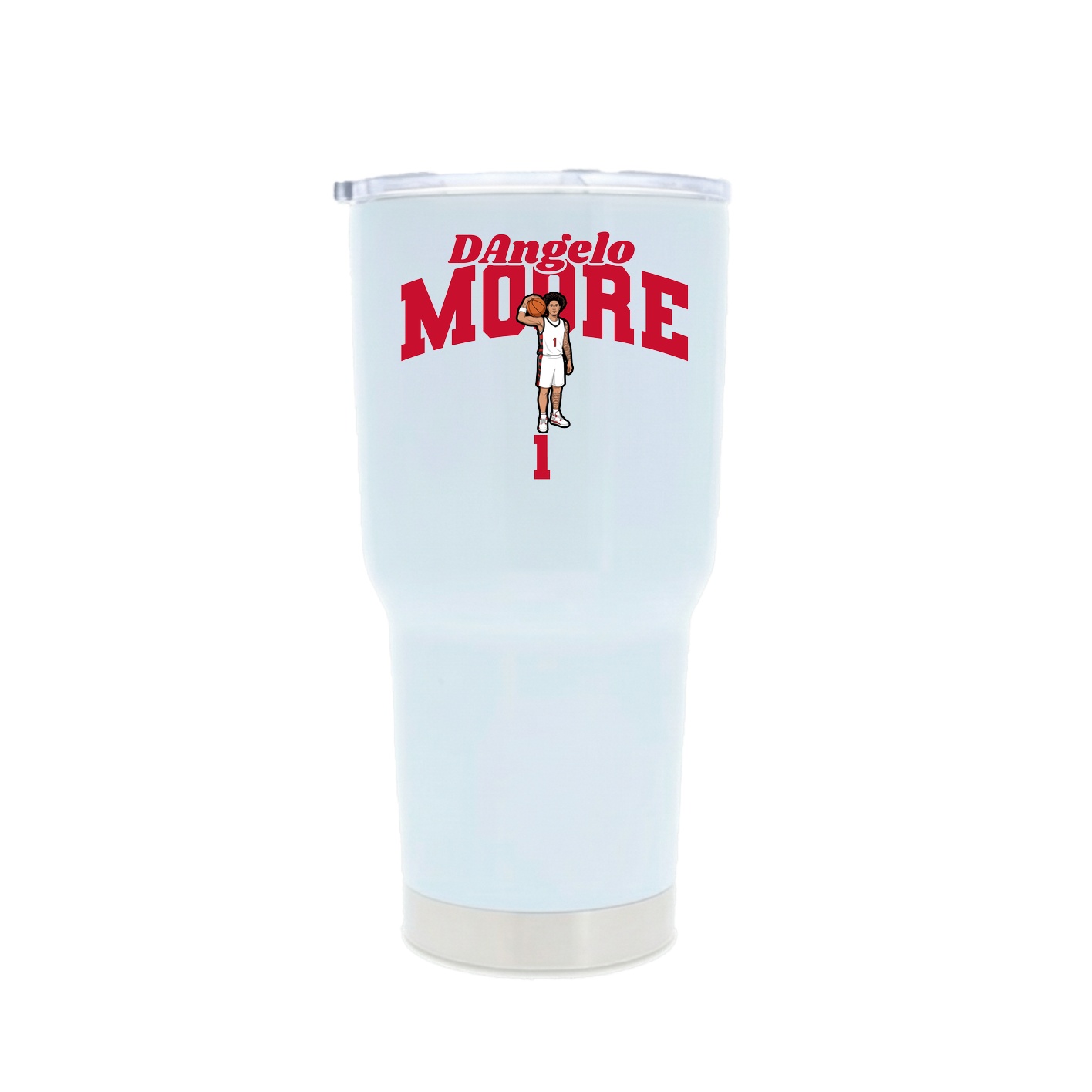30oz Stainless Steel Tumbler — Signature Arch in White