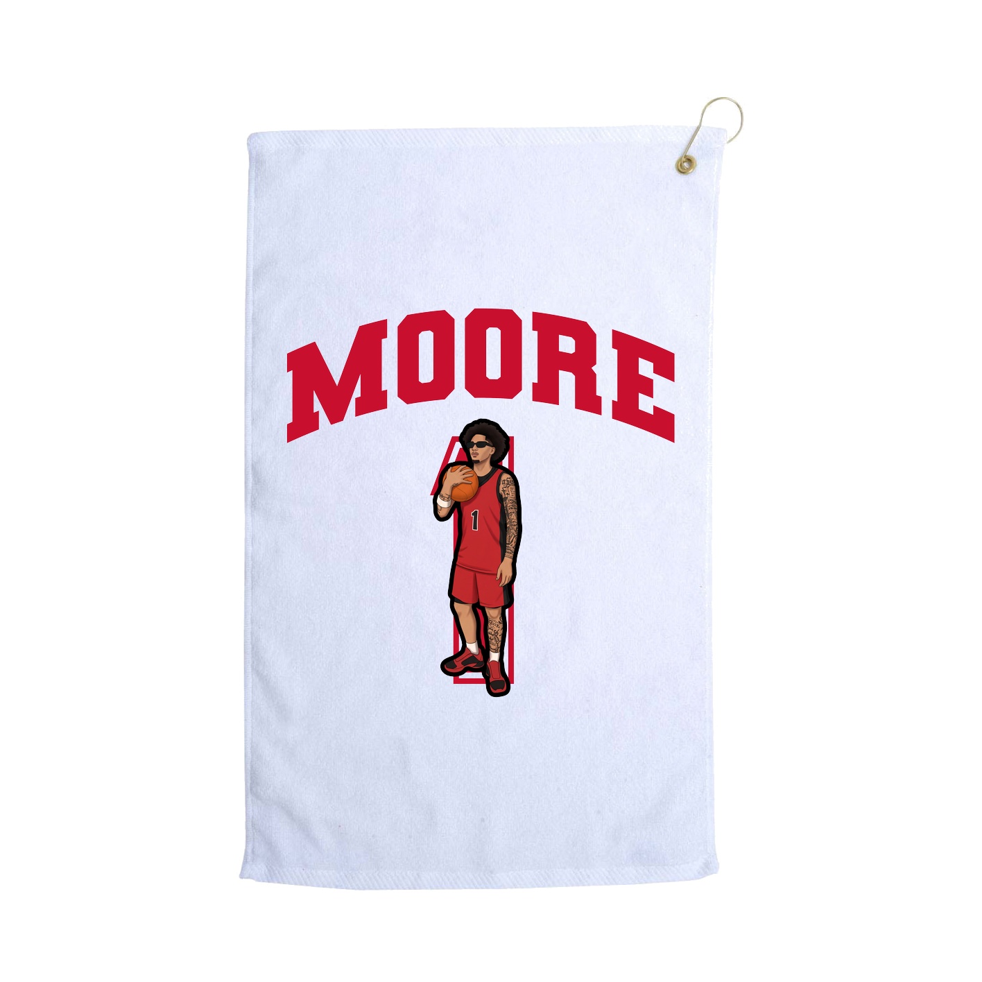 Golf Towel — Number in White